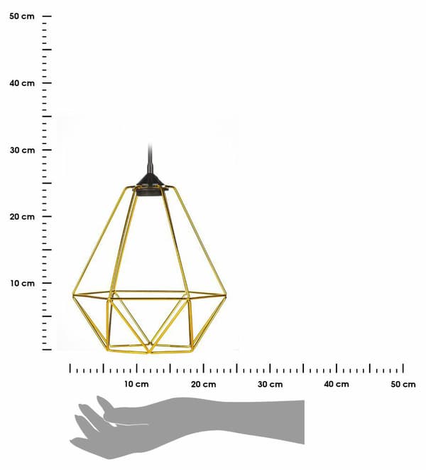 Paris Diamond hængelampe 24 cm guld