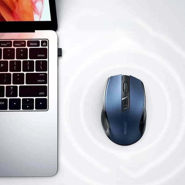 Precision Trådløs Mus USB 2.4GHz Bluetooth 5.0 Optisk 4000 DPI Blå