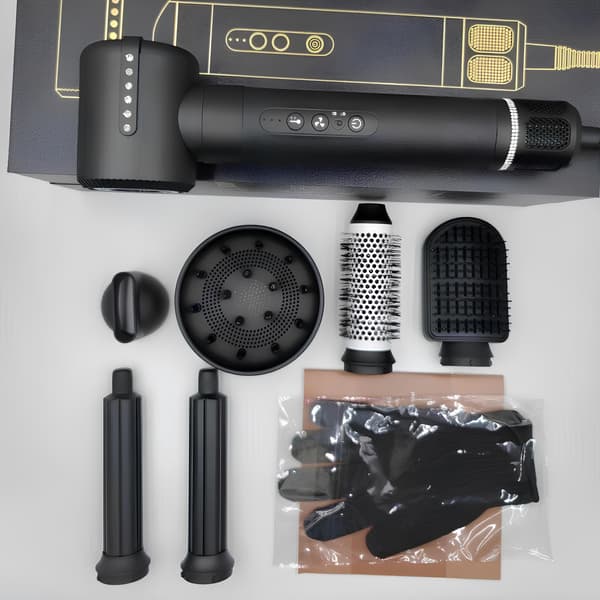 Multifunktionell 7-i-1-styler, 1400 W, svart