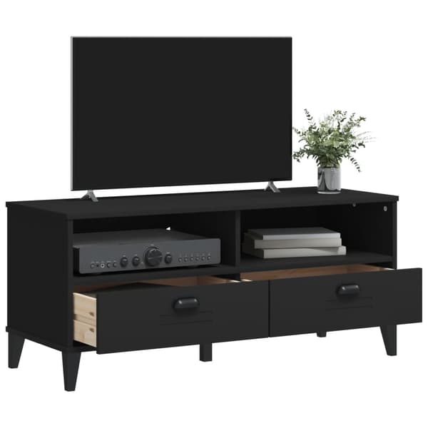 vidaXL VIKEN TV-bord, sort, træbaseret materiale