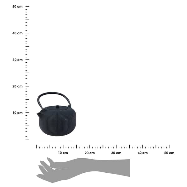 Sort støbejernskedel 1 l