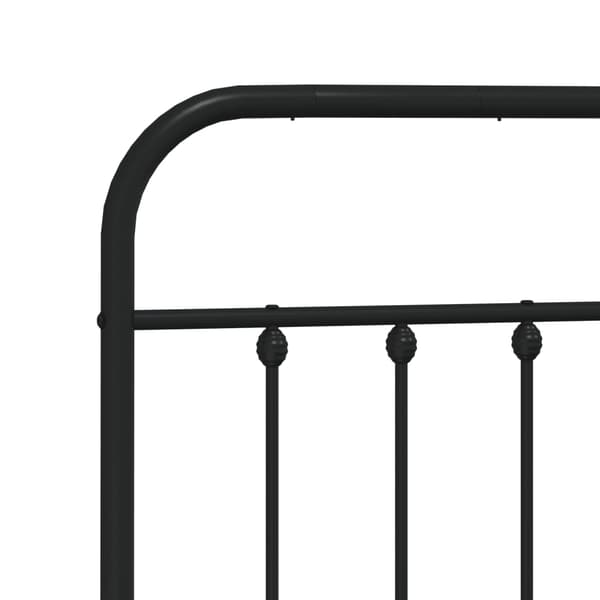 vidaXL metalsengestel med hovedgærde sort 140x190 cm