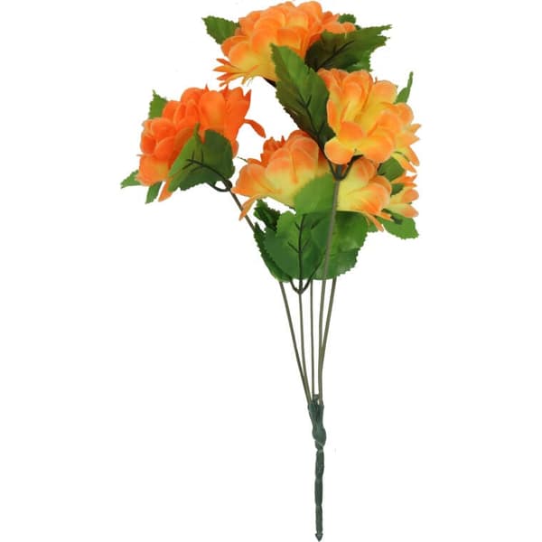 Buket med 5 orange krysantemum