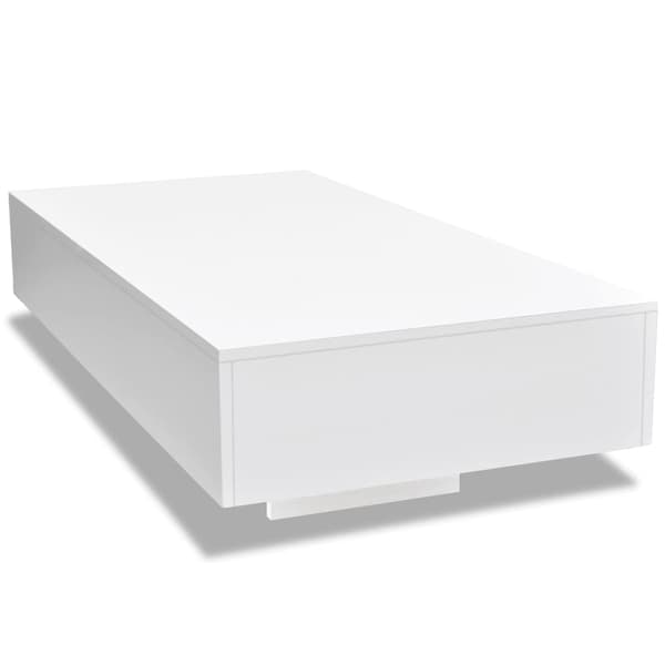 vidaXL Vardagsrumsbord, högglans, vit