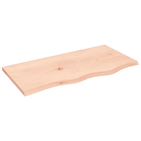 vidaXL bordplade 80x40x2 cm ubehandlet egetræ
