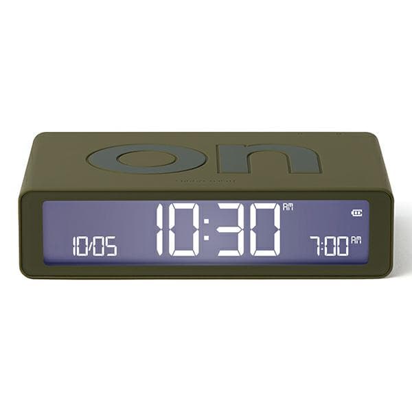 Lexon Flip Classic Khaki Dubbelsidig Väckarklocka
