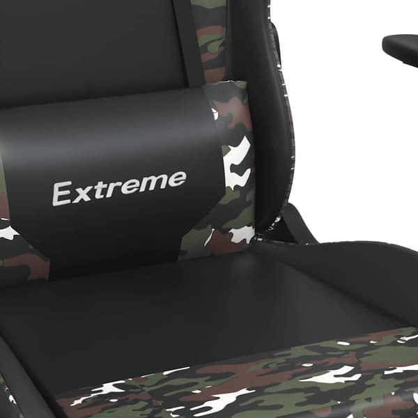 vidaXL gamingstol, sort og camouflage, kunstlæder