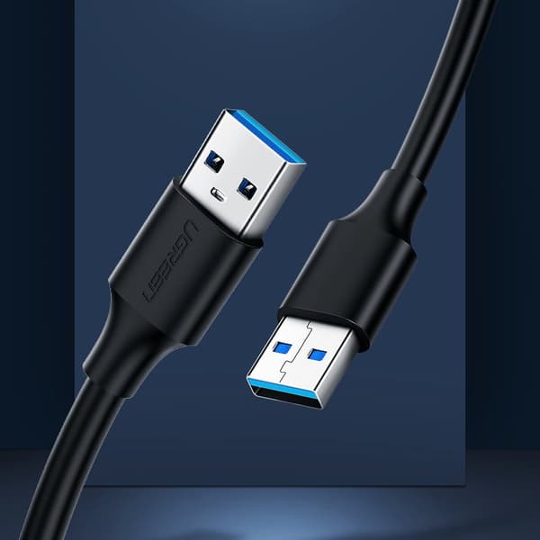 USB 2.0 hankabel 0,5m svart
