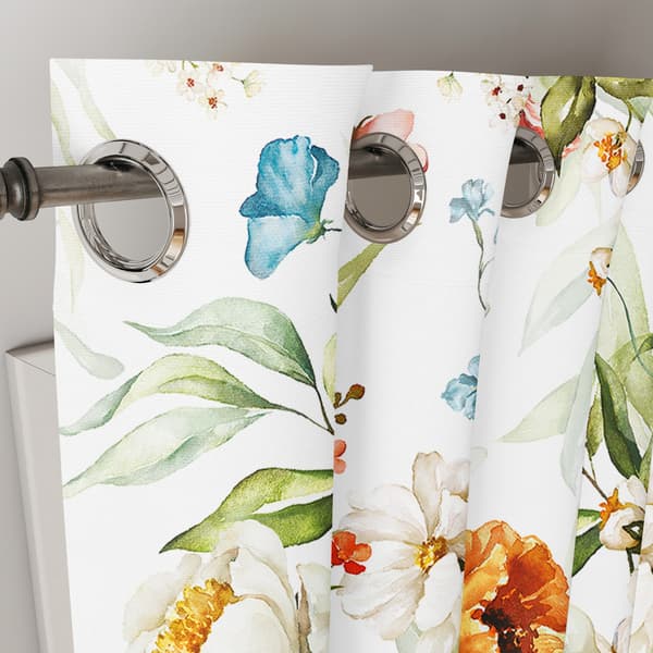 Gardin med snørehuller print 127