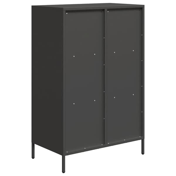 vidaXL skab, sort, 68x39x103,5 cm, stål