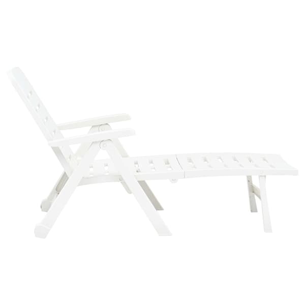 vidaXL foldbar liggestol plastik hvid
