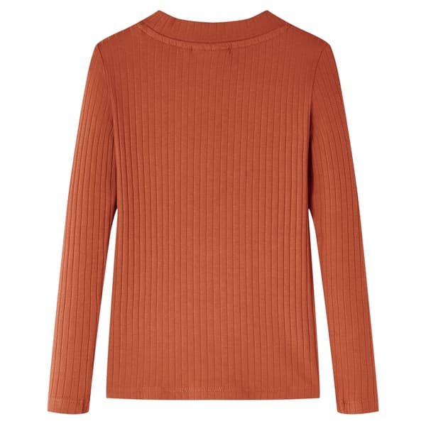 Børne langærmet T-shirt, cognac, 92