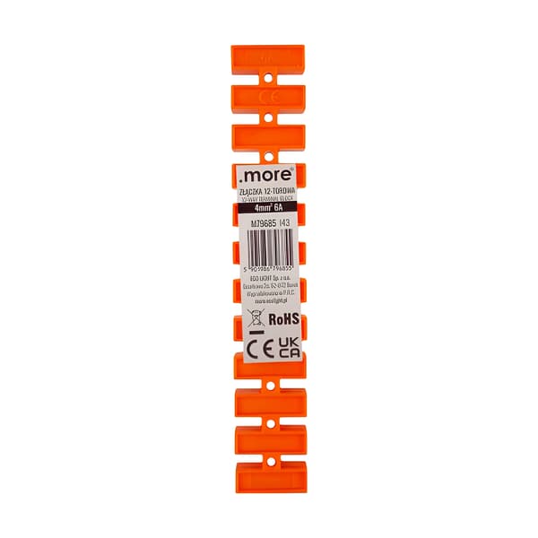 EcoLight kabelstikklemme 12-sporet 4 mm 3A 1 stk.