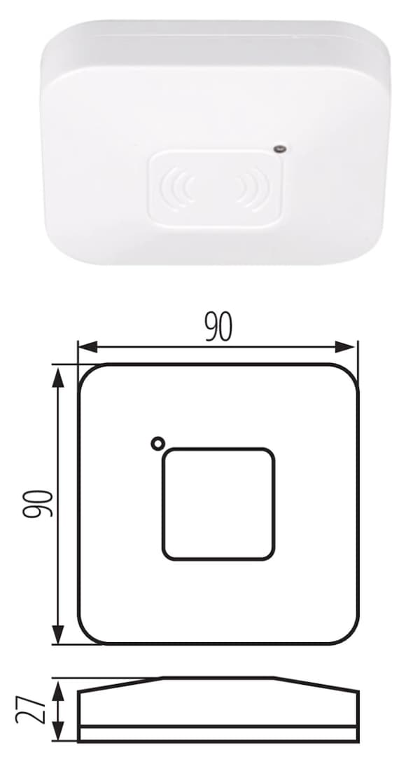 LED-mikrovågsrörelsesensor inomhus SQMOTION 800W vit Kanlux