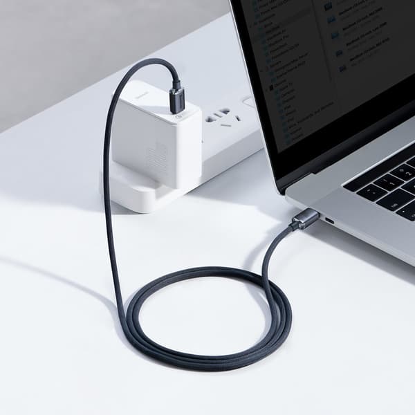 Kabel til hurtig opladning og dataoverførsel USB-C USB-C 100W 1,2m sort