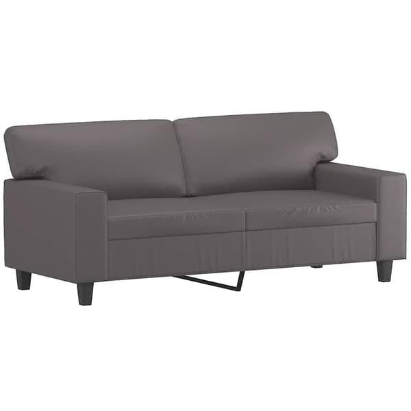 vidaXL 2-sitssoffa, grå, 140 cm, konstläder