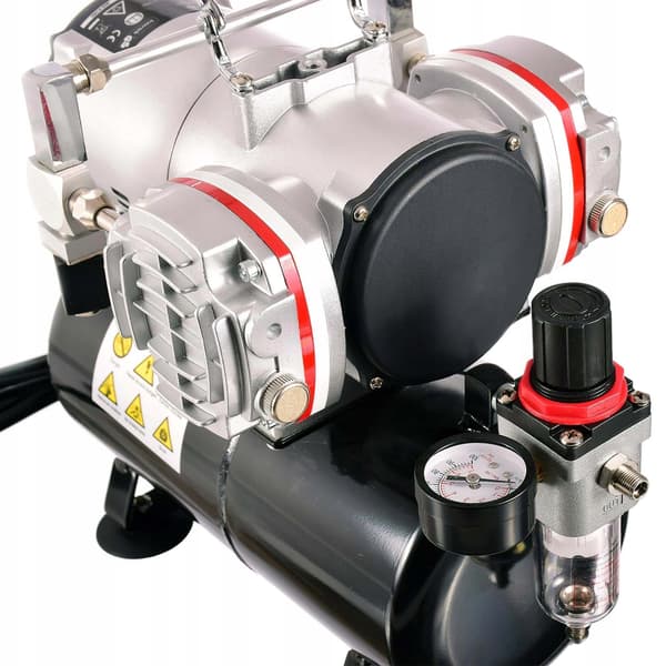 TOSTEMPELS AIRBRUSH KOMPRESSOR 3L FLASKE EFFEKTIV KOMPRESSOR AUTO STOP