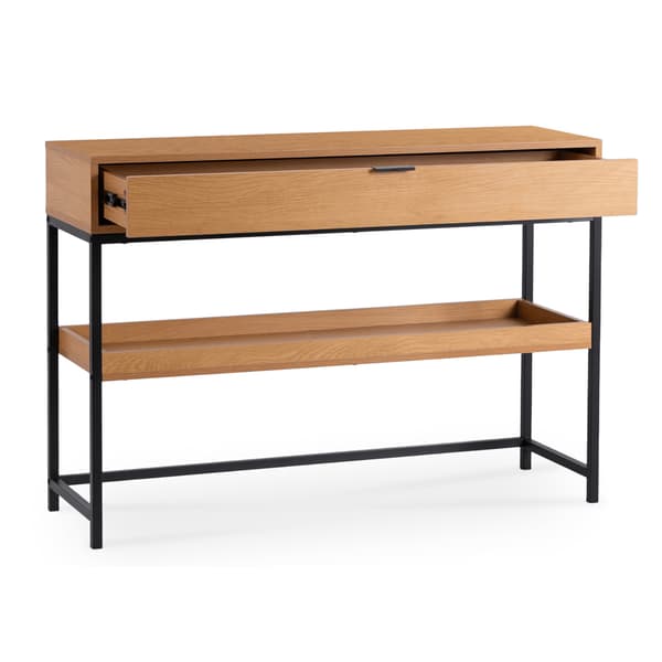 RUBY Hallkonsolbord 100 cm med hyllplan Ek/Svart Loft