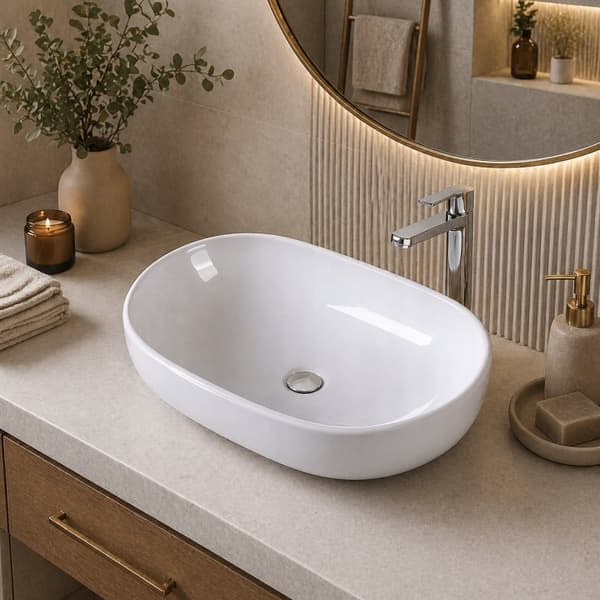 VITA BORDVASK 60X42,5 CM OVAL HVID