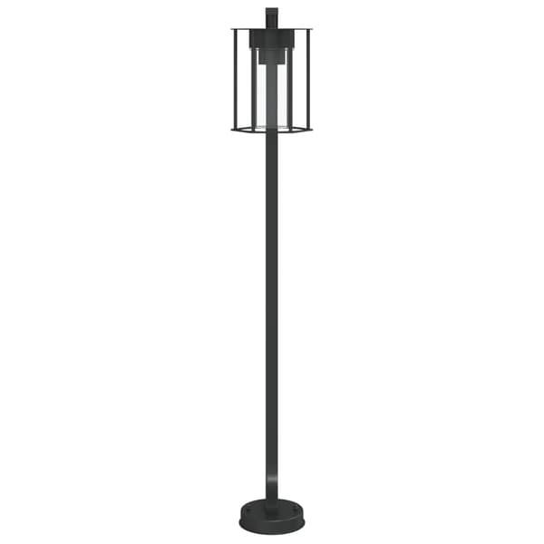 vidaXL havegulvlampe, sort, 100 cm, rustfrit stål