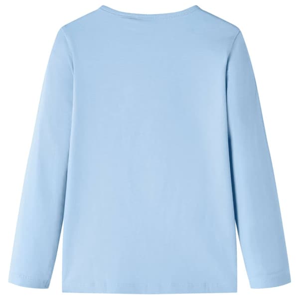 Børne langærmet T-shirt, lyseblå, 140