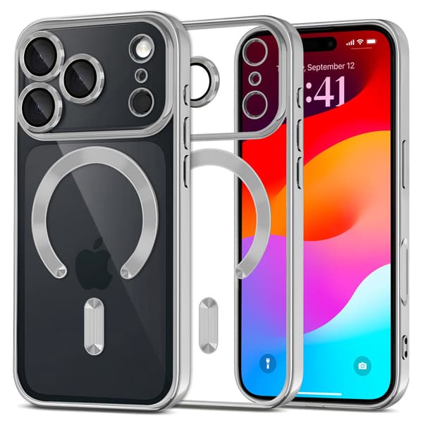 Etui til iPhone 17 Pro Electro MagSafe – sølv