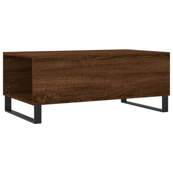 vidaXL sofabord brunt egetræ 90x50x36,5 cm