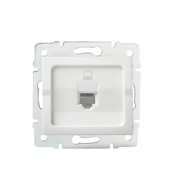 Enkelt computer internetstik RJ45 Cat 5e LOGI Kanlux