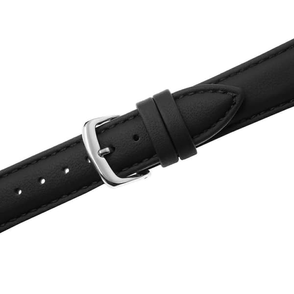 FUJI LÆDERREM 19 MM GLAT sort rem, sorte syninger