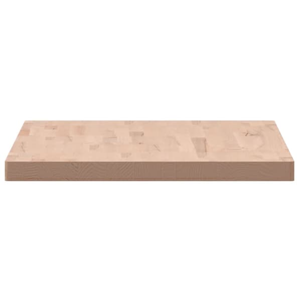 vidaXL bordplade 100x60x4 cm rektangulær massiv bøgetræ