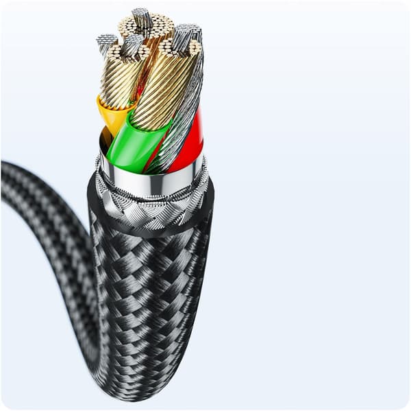 ESSAGER hurtigt USB A til C-kabel 2 meter 7A, 100W 2 m. SORT