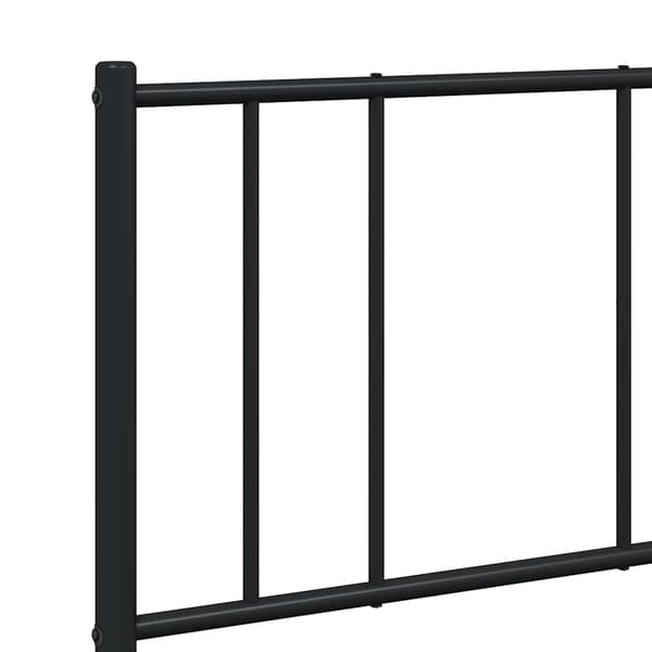 vidaXL metalsengestel med hovedgærde sort 140x190 cm