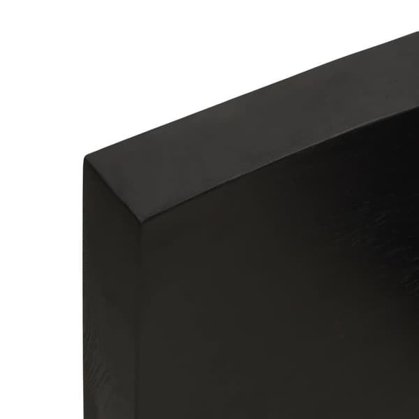 vidaXL hylde mørkebrun 80x60x(2-6) cm egetræsfinish