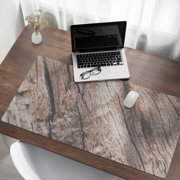 Universell skyddsmatta för datorutrustning, träådring, 120x60 cm