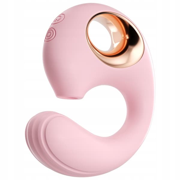 Dolphin G-punkts & klitoris sugende vibrator vandtæt 12 tilstande lyserød