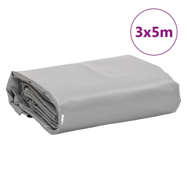 vidaXL Pressu, harmaa, 3x5 m, 600 g/m²
