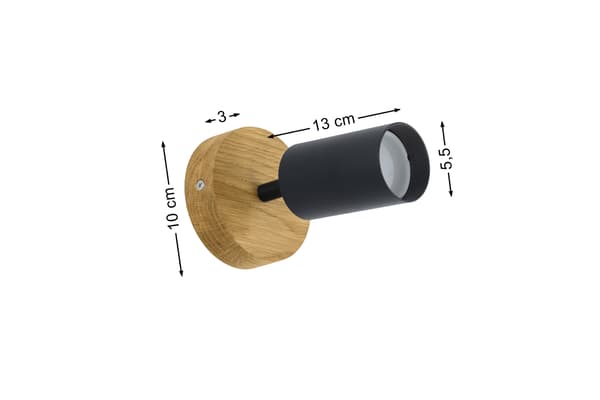 Moderne lampe - 1 x GU10 - Diameter 10 cm - oval