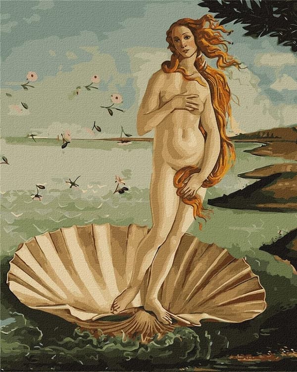 Maleri efter tal - Venus' fødsel 40x50