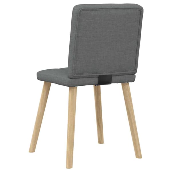 vidaXL Matstolar, set om 2, mörkgrå, tygklädsel