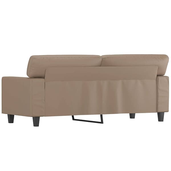 vidaXL 2-sitssoffa, Cappuccino, 140 cm, konstläder