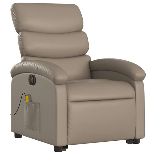 vidaXL elektrisk lænestol med massage, cappuccino