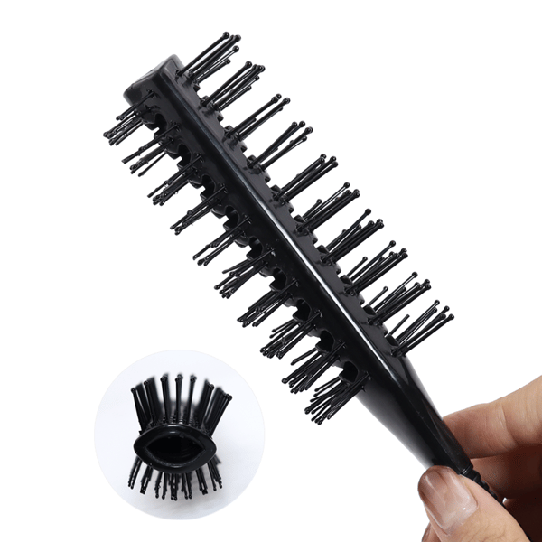 Dubbelsidig hårborste 21 cm 2-i-1 för kamning och styling