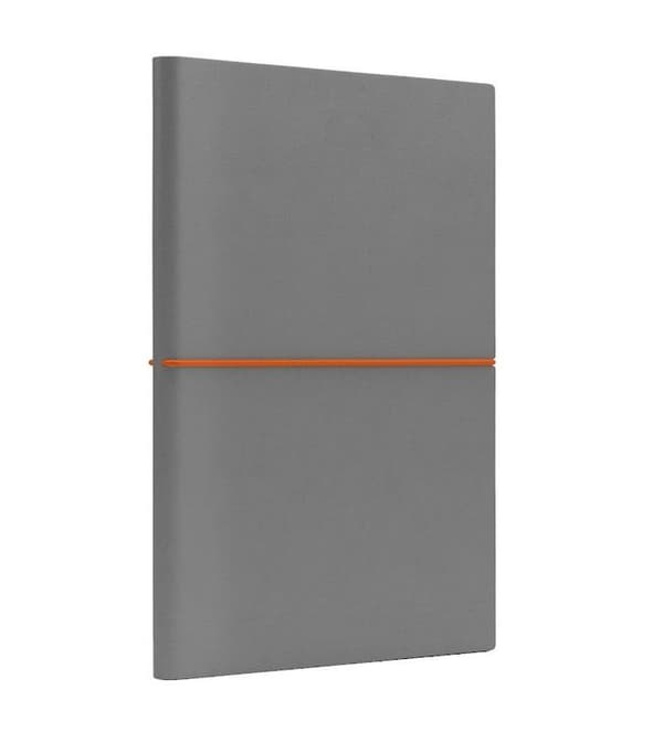 A5 Fun M Notesbog Prikker Lysegrå/Orange