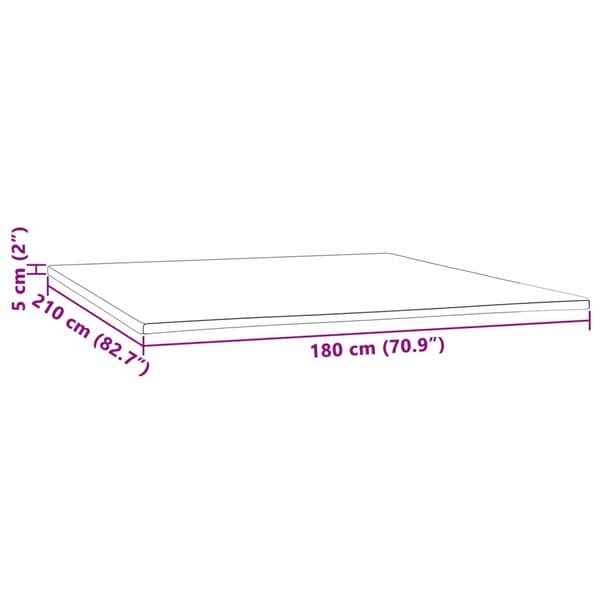 vidaXL topmadras, 180x210x5 cm