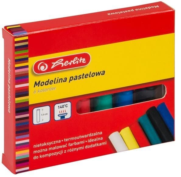 Klassisk modellervoks i 6 pastelfarver