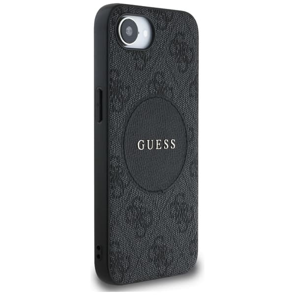 Guess 4G Circle Classic Logo MagSafe-etui til iPhone 16e, sort