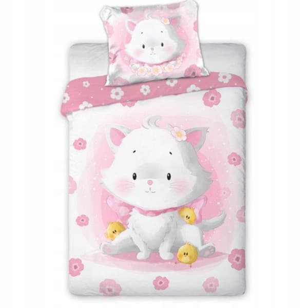 Kitty Cuddle Sengesæt 100x135+40x60 Bomuld Pink