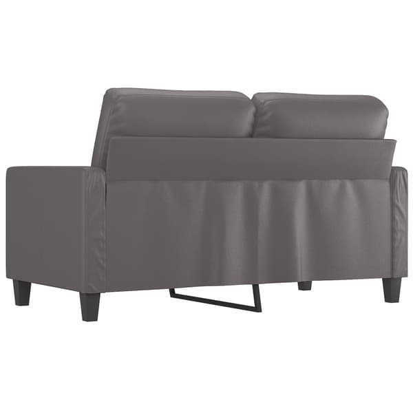 vidaXL 2-personers sofa, grå, 120 cm, kunstlæder