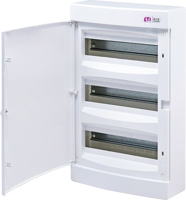 Utanpåliggande fördelningscentral 36 moduler IP40 vit dörr ECT36PO-s