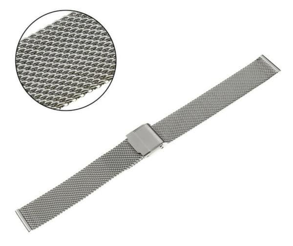 PACIFIC MESH ARMBÅND 14MM PVD SØLV, VÆVET 0,6MM